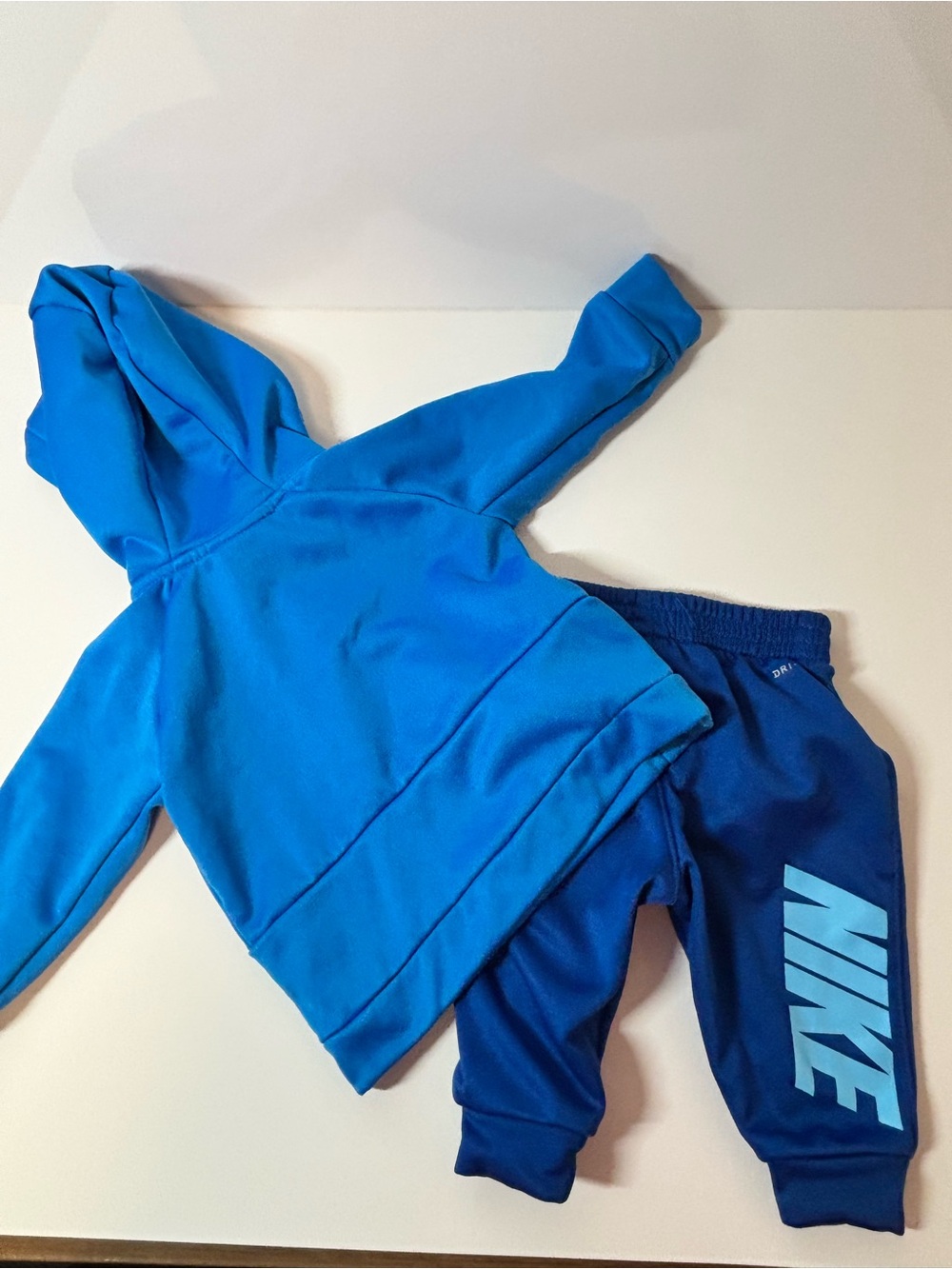 Nike Baby Bright Blue Hoodie & Deep Blue Joggers Set - 3/6M - Picture 8 of 9
